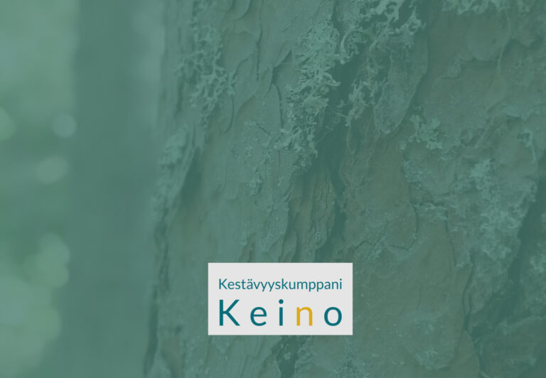 Puunrunko. Kestävyyskumppani Keinon logo.